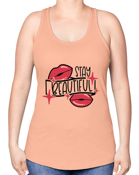 Stay Beautiful Style 19# - beauty - fashion -Racerback Tank