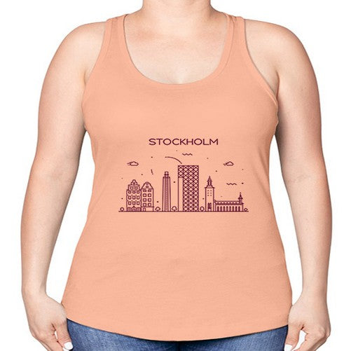 Stockholm 1891# - cities -Racerback Tank