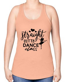Straight outta dance class 188# - ballet -Racerback Tank