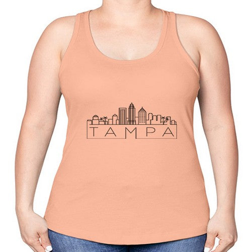 Tampa Minimal Skyline 1943# - cities -Racerback Tank