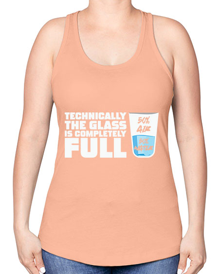TechnicallytheGlassiscompletelyScientistSkinite Scientist Skinite 22# - general science -Racerback Tank