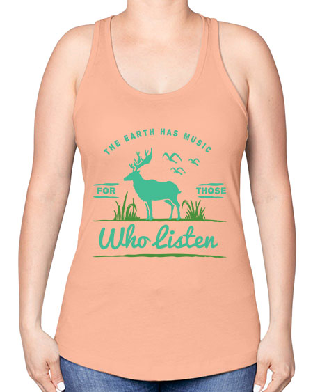 The Earth Has Music 15# - nature -Racerback Tank