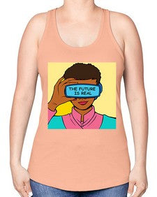 The Future is Real 1151# - art pop art -Racerback Tank