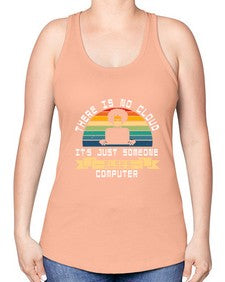 There is no cloud 11# - computer -Racerback Tank