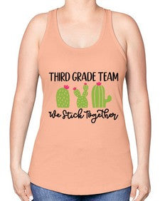 Third Grade Team 977# - third grade -Racerback Tank