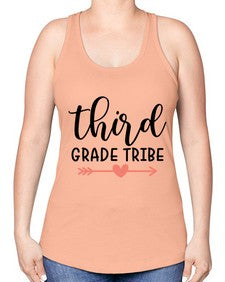 Third Grade Tribe 979# - third grade -Racerback Tank