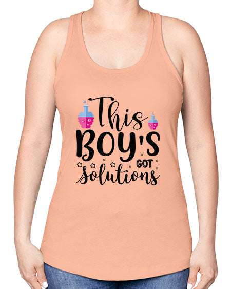 This Boy s Got Solutions 20# - general science -Racerback Tank