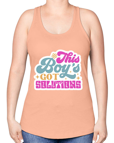 This boys got solutions 19# - general science -Racerback Tank