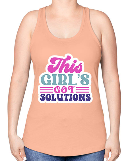 This girls got solutions 16# - general science -Racerback Tank