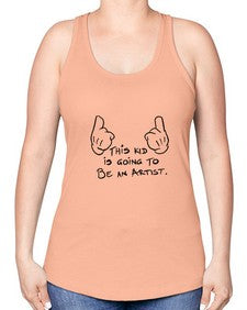 This kid is going to be an artist 119# - art pop art -Racerback Tank