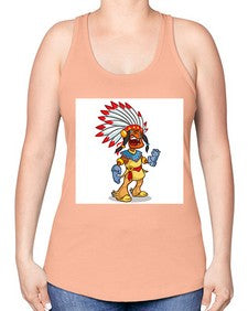 Thnksgvngindian 254# - cartoon general -Racerback Tank