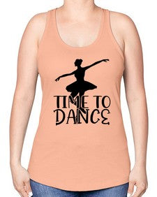 Time to dance 201# - ballet -Racerback Tank