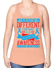 To become different from what we are we must have some awareness of what we are Style 11# - Self awareness -Racerback Tank