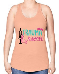 Trauma Queen Style Style 1583# - nurse -Racerback Tank