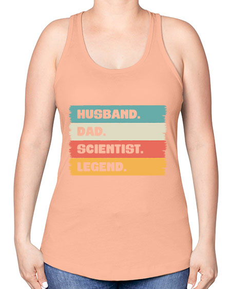 VintageHusbandDadScientistLegendScientistSkinite Scientist Skinite 14# - general science -Racerback Tank