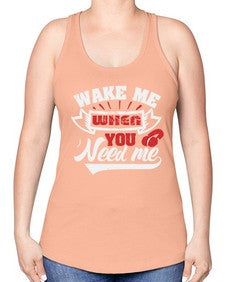 Wake me when you need me 51# - video games -Racerback Tank
