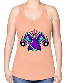 Walk the talk 261# - cartoon general -Racerback Tank