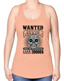 Wanted 1204# - skull and bones -Racerback Tank