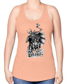 Warrior Skull Files 1208# - skull and bones -Racerback Tank