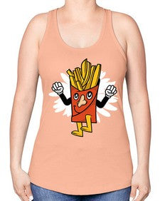Weekend is near 265# - cartoon general -Racerback Tank