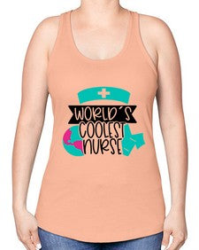 Worlds Coolest Nurse Style Style 1659# - nurse -Racerback Tank