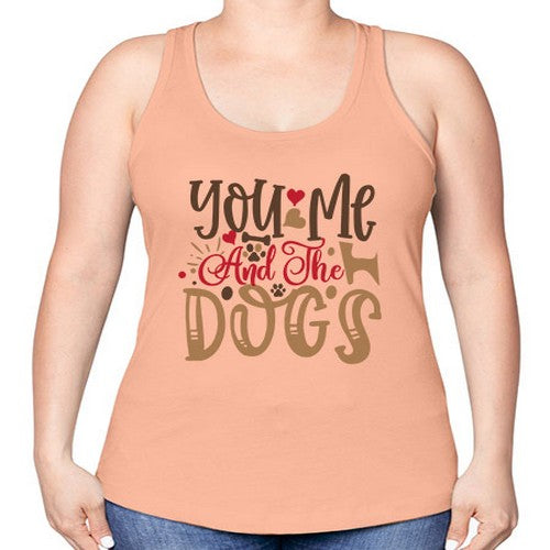 You Me And The Dogs Style 52# - dogs -Racerback Tank