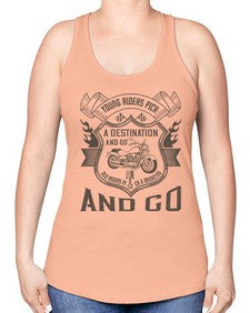 Young riders pick a destination and go old riders pick a dissection and go 84# - motorcycle -Racerback Tank