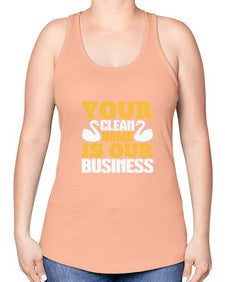 Your clean home is our Business Style 490# - cleaner -Racerback Tank