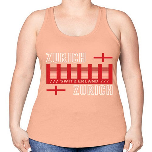 Zurich 2165# - cities -Racerback Tank