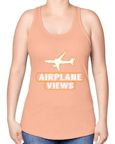 airplane views  5# - airplane -Racerback Tank