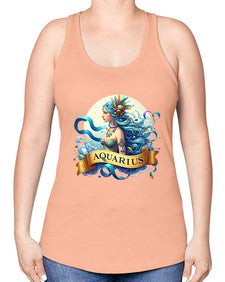 aquarius 84# - aquarius -Racerback Tank