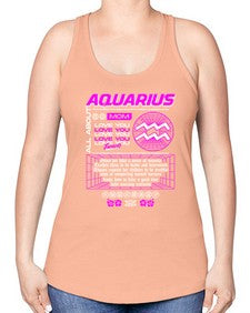 aquarius 86# - aquarius -Racerback Tank