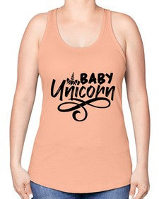 baby unicorn 15# - unicorn -Racerback Tank