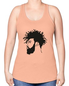beardman 46# - black boys or men -Racerback Tank