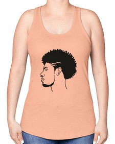 beardman 47# - black boys or men -Racerback Tank