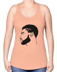 beardman 52# - black boys or men -Racerback Tank