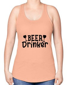 beer drinker 46# - beer -Racerback Tank