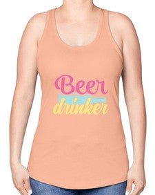 beer drinker 47# - beer -Racerback Tank