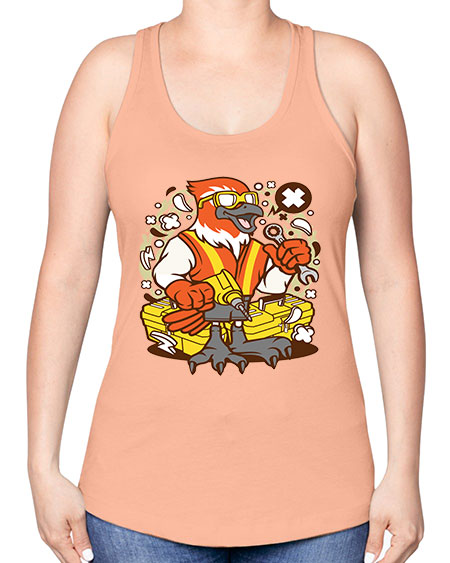 bird mechanic worker 21# - birds -Racerback Tank