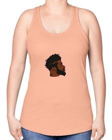 black man 30# - black boys or men -Racerback Tank