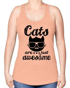 cats are just awesome - cats -Racerback Tank