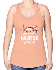 christmas nurse crew 655# - nurse -Racerback Tank