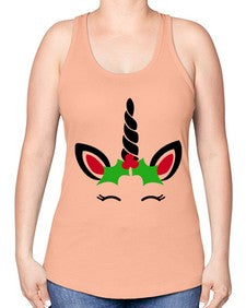 christmas unicorn 81# - unicorn -Racerback Tank
