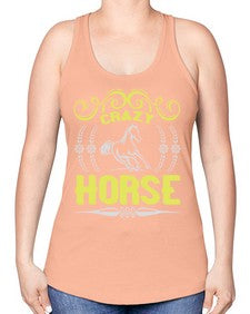 crazy horse Style 9# - horse -Racerback Tank