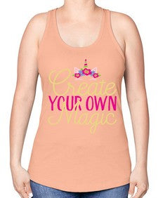 create your own magic 82# - unicorn -Racerback Tank