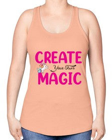 create your own magic 86# - unicorn -Racerback Tank