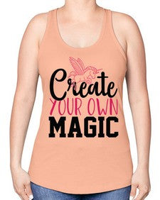 create your own magic 87# - unicorn -Racerback Tank