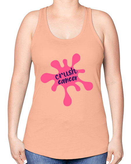 crush cancer Style 18# - breast cancer -Racerback Tank