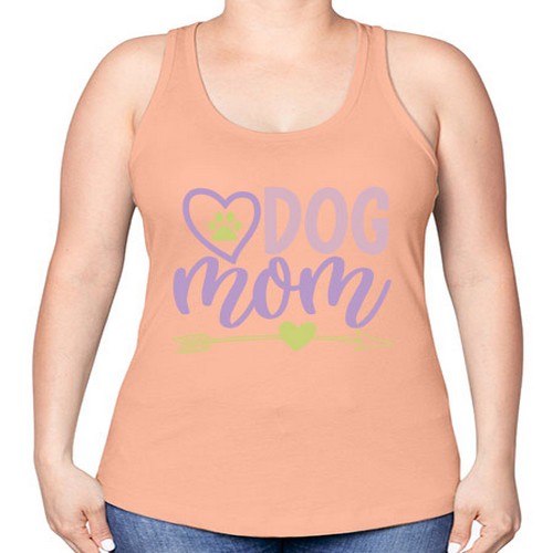 dog mom copy 85# - dogs -Racerback Tank