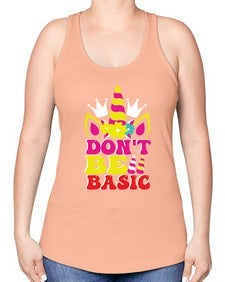 dont be basic 94# - unicorn -Racerback Tank